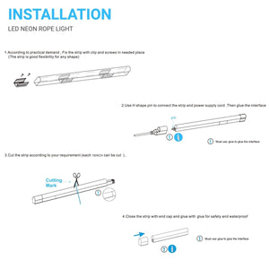LED Neon Rope Light, AC120V, ETL, UL Listed (white), Indoor Outdoor IP65 Waterproof Ambient Decorative Light - LEDMyPlace