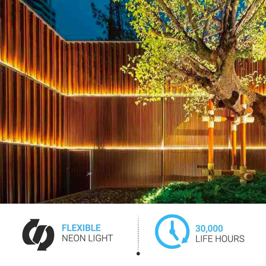 LED Neon Rope Light, AC120V, ETL, UL Listed (white), Indoor Outdoor IP65 Waterproof Ambient Decorative Light - LEDMyPlace