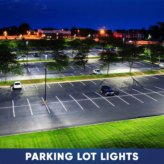 LED Parking Lot Light With Dusk to Dawn Photocell, 300W, 5700K, 42800LM, High Voltage 277 - 480V, IP65, Universal Mount (Adjustable Slip Fitter + Wall Mount), UL, DLC Listed, Bronze, Commercial Area Road Lighting - LEDMyPlace