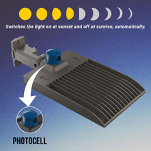 Load image into Gallery viewer, LED Parking Lot Light With Dusk to Dawn Photocell, 300W, 5700K, 42800LM, High Voltage 277 - 480V, IP65, Universal Mount (Adjustable Slip Fitter + Wall Mount), UL, DLC Listed, Bronze, Commercial Area Road Lighting - LEDMyPlace