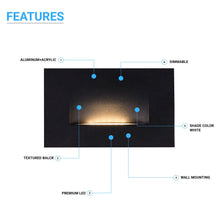 Load image into Gallery viewer, LED Step Lights 3W 3000K (Warm White), 120 LM, 120V, Rectangle, ETL Listed, Dimmable, Wet Location, Indoor Outdoor Stair Lights - LEDMyPlace