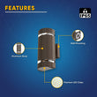 Load image into Gallery viewer, LED Up and Down Lights Outdoor, Semi Cylinder, 2X5W, AC100 - 277V, Outdoor Wall Light ETL, RoHS Listed, Waterproof Outdoor Wall Lamps - LEDMyPlace