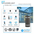 Load image into Gallery viewer, LED Up and Down Lights Outdoor, Semi Cylinder, 2X5W, AC100 - 277V, Outdoor Wall Light ETL, RoHS Listed, Waterproof Outdoor Wall Lamps - LEDMyPlace