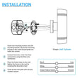 Load image into Gallery viewer, LED Up and Down Lights Outdoor, Semi Cylinder, 2X5W, AC100 - 277V, Outdoor Wall Light ETL, RoHS Listed, Waterproof Outdoor Wall Lamps - LEDMyPlace