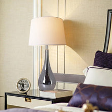 Load image into Gallery viewer, Lola Big Translucent Ombre Glass Best Table Lamp 30&quot; - Chrome Ombre/White (Set of 2) - LEDMyPlace