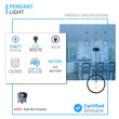 Load image into Gallery viewer, Matte Black Ring Shape Pendant Light Fixture, E26 Base, UL Listed for Dry Location, Fixture Size: D12 x H13.5 Inch - LEDMyPlace