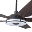 Load image into Gallery viewer, Explorer 52 In. Indoor/outdoor Wi-Fi Best Smart Ceiling Fan with Light &amp; Remote, Works with Alexa/Google Home, Black/dark Wooden Pattern (5-Blade)