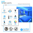 Load image into Gallery viewer, Outdoor Waterproof RGB LED Strip Lights, IP65 16.4ft, 12V, SMD 5050, 30 leds/Meter, UL, RoHS Listed, LED Lights for Bedroom, Kitchen, Home Decoration - LEDMyPlace