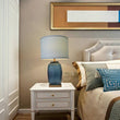 Load image into Gallery viewer, Platycodon Little Sculpted Glass Best Table Lamp 23&quot; - Ocean Blue/Light Blue - LEDMyPlace