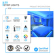 Load image into Gallery viewer, RGB Color Changing LED Strip Lights, IP20, 16.4ft, 12V, SMD 5050, 60 leds/Meter, UL, RoHS Listed, LED Lights for Bedroom, Kitchen, Home Decoration - LEDMyPlace