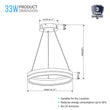 Load image into Gallery viewer, Round Chandelier, Matte Black + Wood Finish, 33W, 3000K (Warm White), 961 Lumens, Dimmable Pendant - LEDMyPlace
