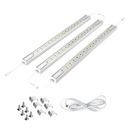 LED Under Cabinet Linkable Light Bar, 330 Lumens, 3x3.6 Watt, Dim. 12 Inch, 3-Piece Kit, Direct Plug-In