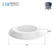 Load image into Gallery viewer, Slim LED Puck Light, 3 - Piece Kit With 12V Adaptor &amp; Wave Sensor Dimming , 3x3.5Watts, 3x200Lumens, ETL Listed, CCT Changeable (3000K/4000K/5000K), Hand Wave Sensor, White - LEDMyPlace