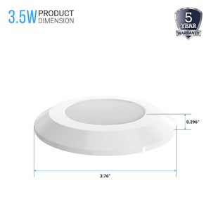 Slim LED Puck Light, 3 - Piece Kit With 12V Adaptor & Wave Sensor Dimming , 3x3.5Watts, 3x200Lumens, ETL Listed, CCT Changeable (3000K/4000K/5000K), Hand Wave Sensor, White - LEDMyPlace