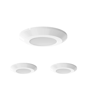 Slim LED Puck Light, 3 - Piece Kit With 12V Adaptor & Wave Sensor Dimming , 3x3.5Watts, 3x200Lumens, ETL Listed, CCT Changeable (3000K/4000K/5000K), Hand Wave Sensor, White - LEDMyPlace