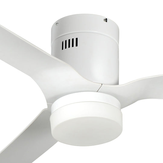 Spezia 52 Inch 3-Blade Flush Mount Best Smart Ceiling Fan With Led Light Kit & Remote