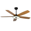 Load image into Gallery viewer, Striker 52 in. 5 - Blade Best Smart Ceiling Fan with Dimmable LED Light, Black/Fine Wood Grain Finish, Works w/ Remote Control/Alexa/Google Home/Siri - LEDMyPlace