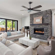 Load image into Gallery viewer, Striker 52 In. Best Smart Ceiling Fan with Dimmable Led Light &amp; Remote Control, Black Wooden Pattern with Alexa/google Home/Siri (5 - Blade) - LEDMyPlace