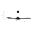 Load image into Gallery viewer, Striker 52 In. Best Smart Ceiling Fan with Dimmable Led Light &amp; Remote Control, Black Wooden Pattern with Alexa/google Home/Siri (5 - Blade) - LEDMyPlace