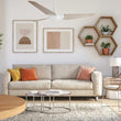 Load image into Gallery viewer, Trailblazer 52 In. indoor/outdoor 3 - Blade Best Smart Ceiling Fan with Light , Remote Control, White Wooden Pattern W/ Alexa/Google Home Compatible - LEDMyPlace
