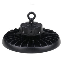 Load image into Gallery viewer, UFO LED High Bay Light 150/120/100 Watt Adjustable, 4000K Cool White, 150LM/W - 155LM/W, 120 - 277VAC, IP65, UL, DLC Listed, 1 - 10V Dim, For LED Warehouse Lighting Retail Workshop Garage Factory Barn Lighting - LEDMyPlace