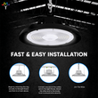 Load image into Gallery viewer, UFO LED High Bay Light 150/120/100 Watt Adjustable, 5700K, 150LM/W - 155LM/W, 120 - 277VAC, IP65, UL, DLC Listed, 1 - 10V Dim, For Warehouse Factory Workshops Gymnasium &amp; Supermarket Lighting - LEDMyPlace