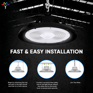 UFO LED High Bay Light 150/120/100 Watt Adjustable, 5700K, 150LM/W - 155LM/W, 120 - 277VAC, IP65, UL, DLC Listed, 1 - 10V Dim, For Warehouse Factory Workshops Gymnasium & Supermarket Lighting - LEDMyPlace