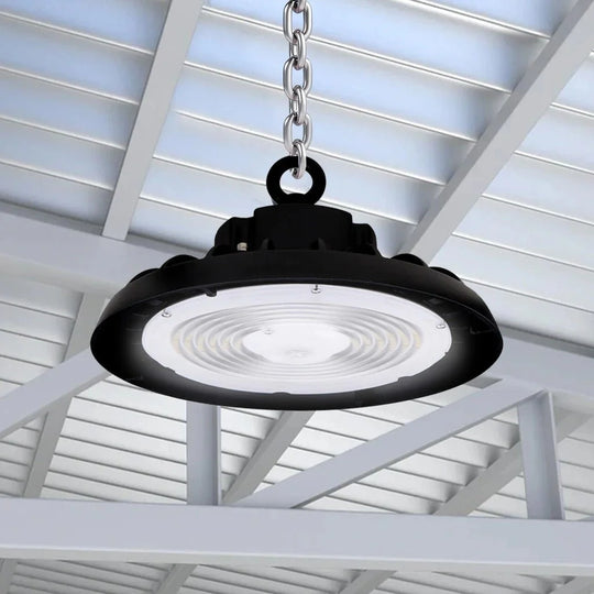 UFO LED High Bay Light 150/120/100 Watt Adjustable, 5700K, 150LM/W - 155LM/W, 120 - 277VAC, IP65, UL, DLC Listed, 1 - 10V Dim, For Warehouse Factory Workshops Gymnasium & Supermarket Lighting - LEDMyPlace