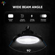 Load image into Gallery viewer, UFO LED High Bay Light 150/120/100 Watt Adjustable, 5700K, 150LM/W - 155LM/W, 120 - 277VAC, IP65, UL, DLC Listed, 1 - 10V Dim, For Warehouse Factory Workshops Gymnasium &amp; Supermarket Lighting - LEDMyPlace
