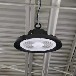 UFO LED High Bay Light, 240W/220W/200W Wattage Adjustable, 5700K 150 LM/W, Waterproof IP65, 1-10V Dimmable, AC277-480V High Voltage, UL, DLC Listed, For Factory, Workshop, Barn, Garage, Commercial Shop, Warehouse, Airport