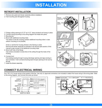 Load image into Gallery viewer, Ultra Quiet Bathroom Exhaust Fan w/ LED Light 4000K, 1000LM, 100 CFM, 0.8 Sones, Ceiling/Wall Mounted - LEDMyPlace
