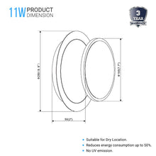 Load image into Gallery viewer, Unique Circular LED Wall Sconce, 11W, 3000K, Diameter 9.9 inch, Modern Round Lamp - LEDMyPlace
