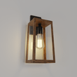 Load image into Gallery viewer, Wall Lights, Exterior Light Fixture, Clear Glass Garage Light, Modern Outdoor Lights Sconce with Waterproof, for Patio, E26 Socket Black+Wood Finish - LEDMyPlace