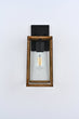 Load image into Gallery viewer, Wall Lights, Exterior Light Fixture, Clear Glass Garage Light, Modern Outdoor Lights Sconce with Waterproof, for Patio, E26 Socket Black+Wood Finish - LEDMyPlace