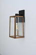 Load image into Gallery viewer, Wall Lights, Exterior Light Fixture, Clear Glass Garage Light, Modern Outdoor Lights Sconce with Waterproof, for Patio, E26 Socket Black+Wood Finish - LEDMyPlace