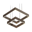 Load image into Gallery viewer, 2-Lights, Square Chandelier Modern in Brushed Brown Body Finish, 141W, 3000K, 8800lumens, Oxidation Finish Technique, Dimmable
