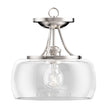 Load image into Gallery viewer, 1-Light, Clear, Semi Flush Mount, Close To Ceiling Lights, for Damp Location, Brushed Nickel Ceiling Light, E26 Base, 3 Years Warranty