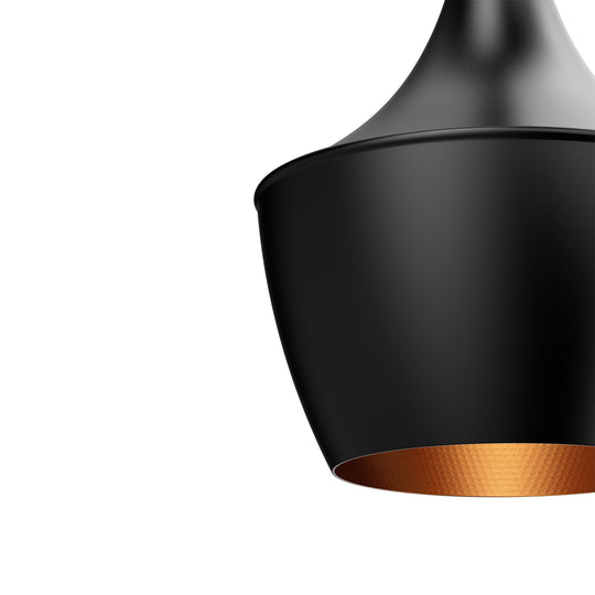 Matte Black Pendant Lighting, Gourd style, E26 Base, Steel Body, UL Listed