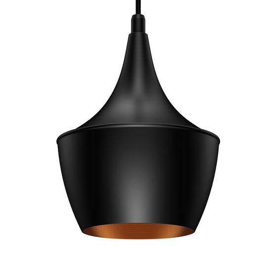 Matte Black Pendant Lighting, Gourd style, E26 Base, Steel Body, UL Listed