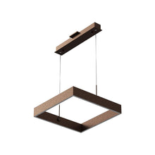 Load image into Gallery viewer, 1-Light, Square Chandelier Brushed Brown Body Finish, 3000K(warm white), 70Watt, 5200Lumens, Dimmable, 3 Years Warranty