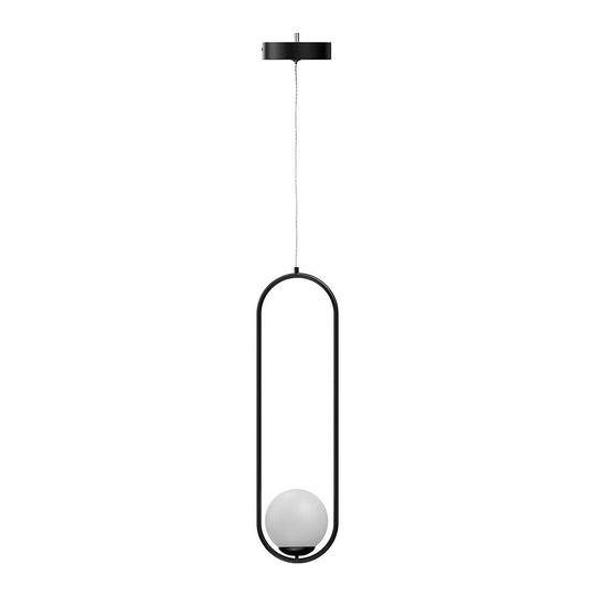  Hanging Bell Pendant Lighting, 1-Light, 9W, 3000K Matte Black Body Finish Dimmable Chandelier Lights