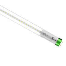 Load image into Gallery viewer, Hybrid T8 4ft LED Tube/Bulb - Glass 18W 2400 Lumens 5000K Clear, Single End/Double End Power, Fluorescent Replacement - Ballast Compatible or Bypass (Check Compatibility List)