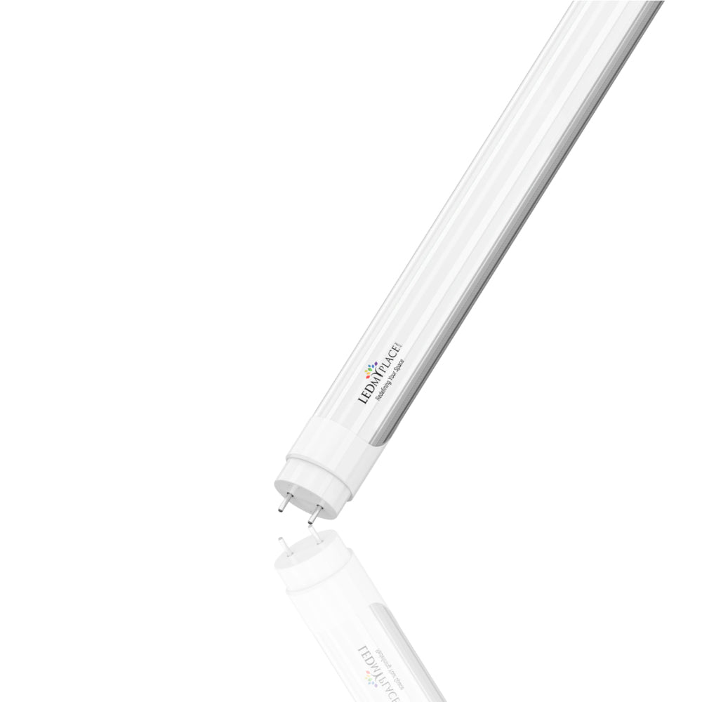T8 4ft LED Tube/Bulb - 18W 2520 Lumens 5000K Frosted, G13 Base, Single End Power - Ballast Bypass Fluorescent Replacement