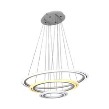 Load image into Gallery viewer, 3-Ring, 98W, 3000K-6500K, 3928LM, Modern Pendant Chandelier, Dimmable, Aluminum Body Finish