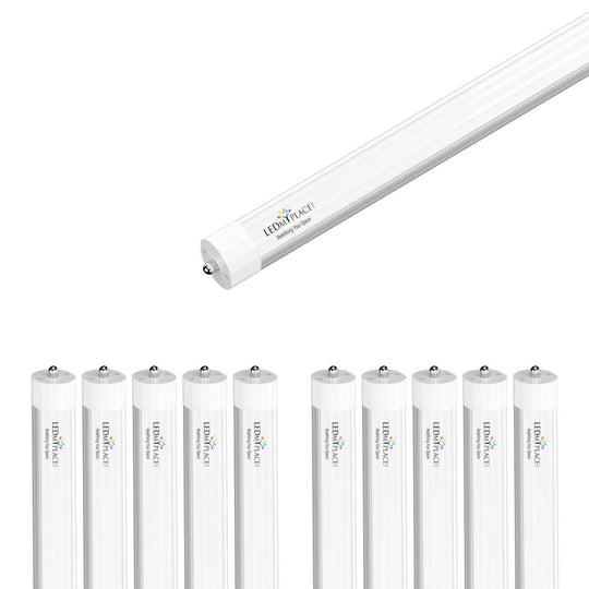 T8 8ft LED Tube/Bulb - 40W 5600 Lumens 5000K Frosted, Single Pin, Double End Power - Ballast Bypass Fluorescent Replacement