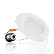 Load image into Gallery viewer, Baffle-trimmed 5 in. and 6 in. Recessed LED Downlight: 15W, 1100LM, Dimmable, Energy Star &amp; ETL Listed, Easy Retrofit Installation - LED Can Lights