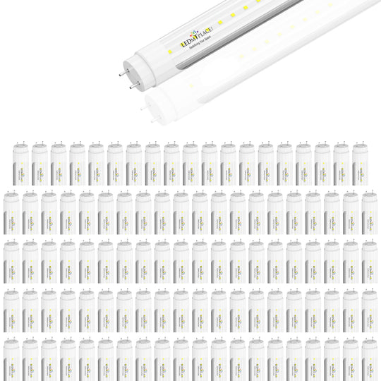 T8 4ft LED Tube/Bulb - 22W 3080 Lumens 5000K Clear, Single End Power - Ballast Bypass Fluorescent Replacement