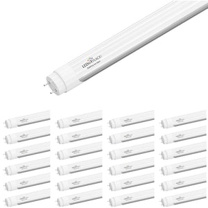 T8 4ft LED Tube/Bulb - 18W 2520 Lumens 5000K Frosted, G13 Base, Single End Power - Ballast Bypass Fluorescent Replacement
