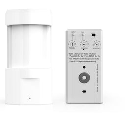 Wireless wall mount PIR Occuancy/Vcancy Sensor with switch Manually Turn on/off and Dim Command