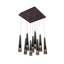 Load image into Gallery viewer, 9-Lights, Kitchen Island Dining Room Living Room Cafe Pub, 45W, 3000K, 2250LM, Multi Light Pendant with Smoke grey Body Finish, Dimmable